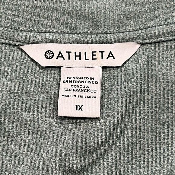 Athleta Uptempo Ribbed Henley Top Women’s 1XL - Picture 3 of 5